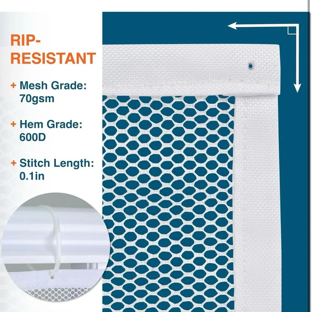 White Indoor Railing Safety Net - Picture 7 of 9